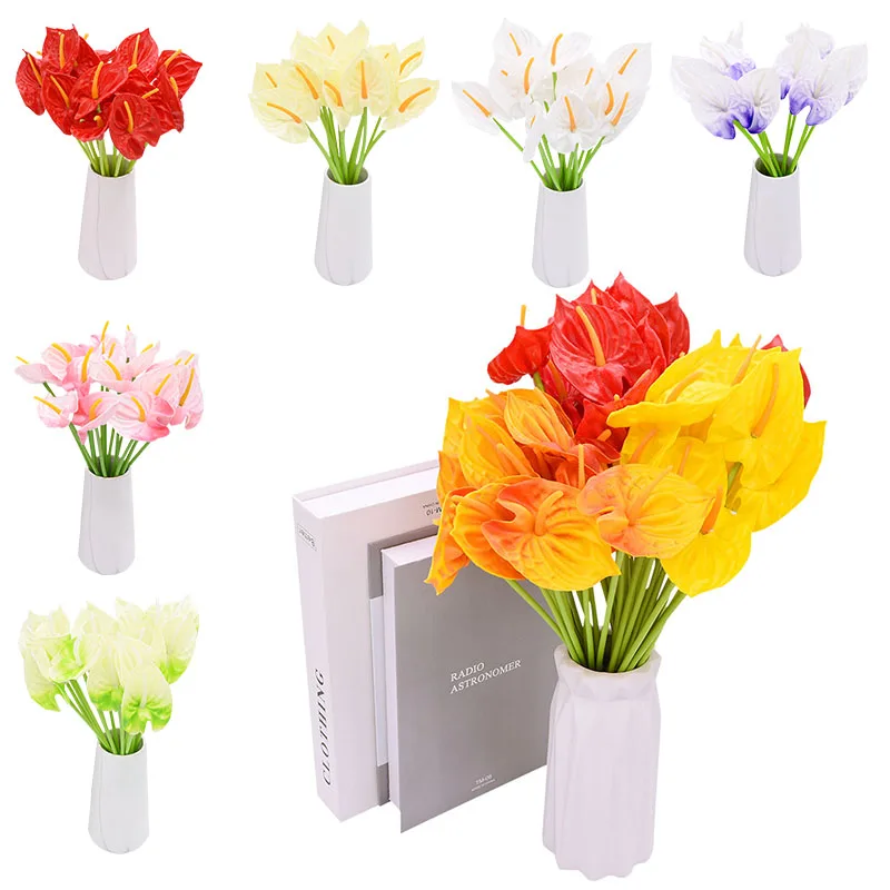 5/10 шт. искусственные антуриум Калла цветок лилии сделай сам рукоделие Свадебная