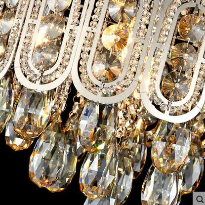 

Luxurious Round LED K9 Crystal Ceramic Pendant Lamp Light Hanging Lighting E14 AC 110/220V bedroom/foyer home decoration lamps