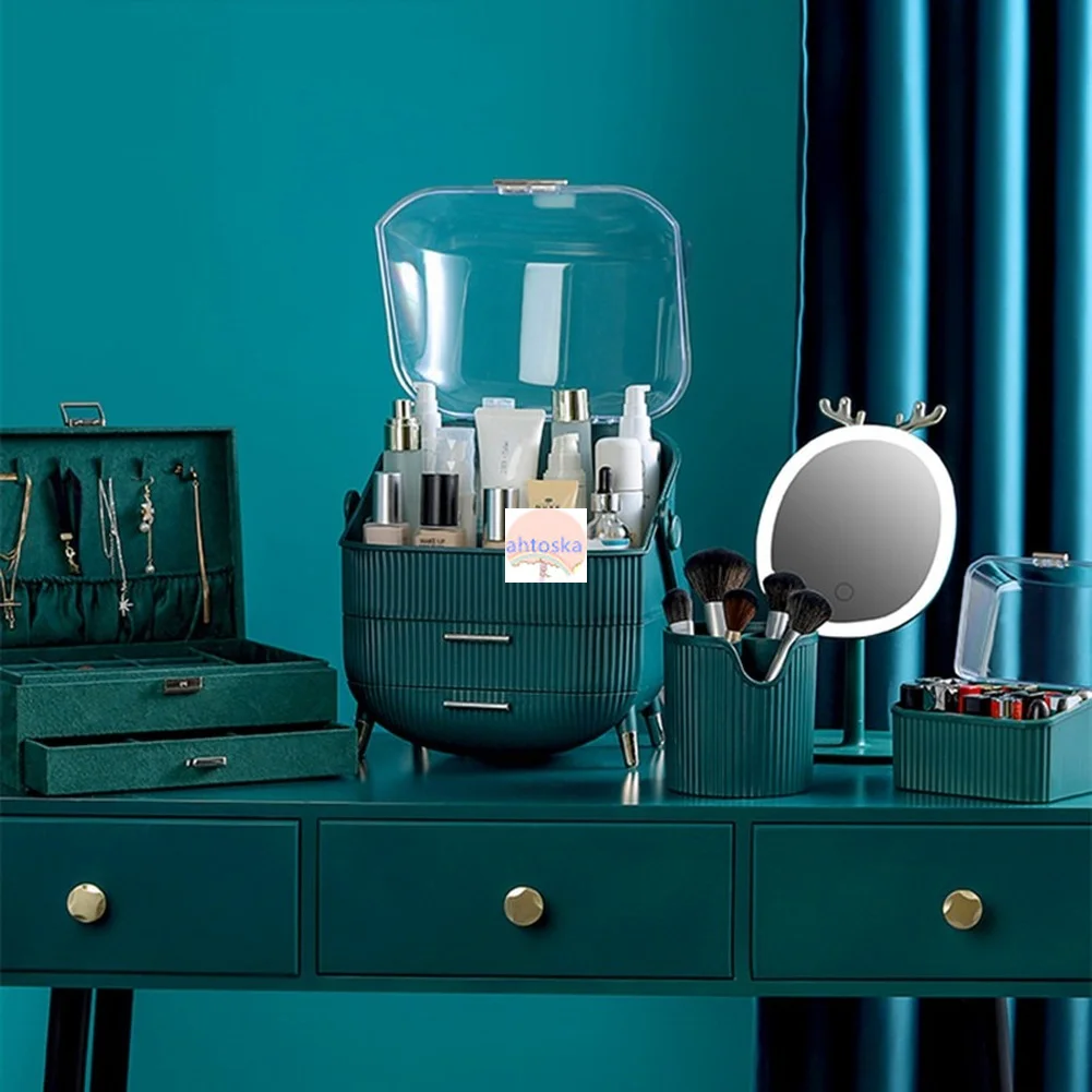 

Модный держатель для хранения макияжа, коробка-органайзер для макияжа, косметический Органайзер для ювелирных аксессуаров, маски для лица, крема