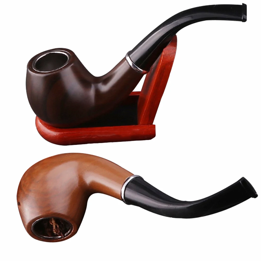 Черное дерево классическая деревянная табачная труба с кольцом молоток сигара