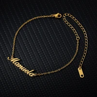 personalized ankle custom name women anklet bracelet foot jewelry handmade any letter alphabet chain anklets chrismas gifts 2020