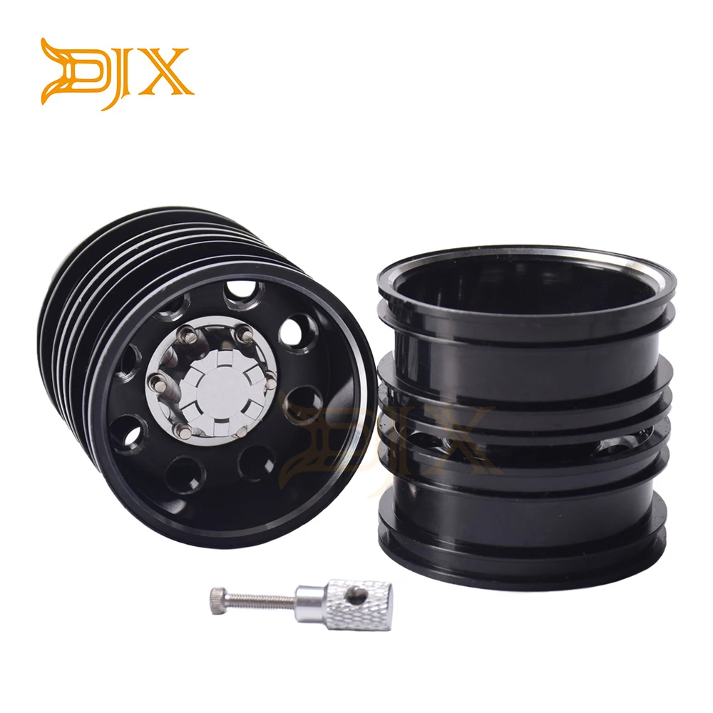 DJX 2 шт. алюминиевая ступица заднего колеса для 1/14 Tamiya запчасти трактора грузовика