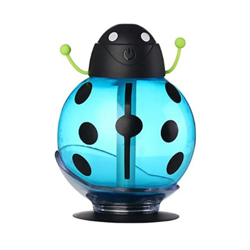 Синий Ejoai Beetle увлажнитель USB Увлажнитель Арома диффузор Ароматерапия Эфирные масла диффузор Портативный тумана 260 мл светодиодный ночник - Цвет: Синий