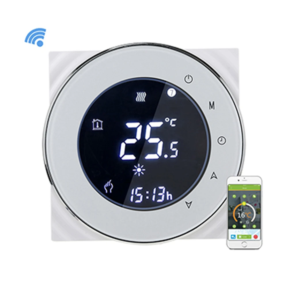 Программируемый термостат с отрицательным ЖК экраном и электрическим нагревом