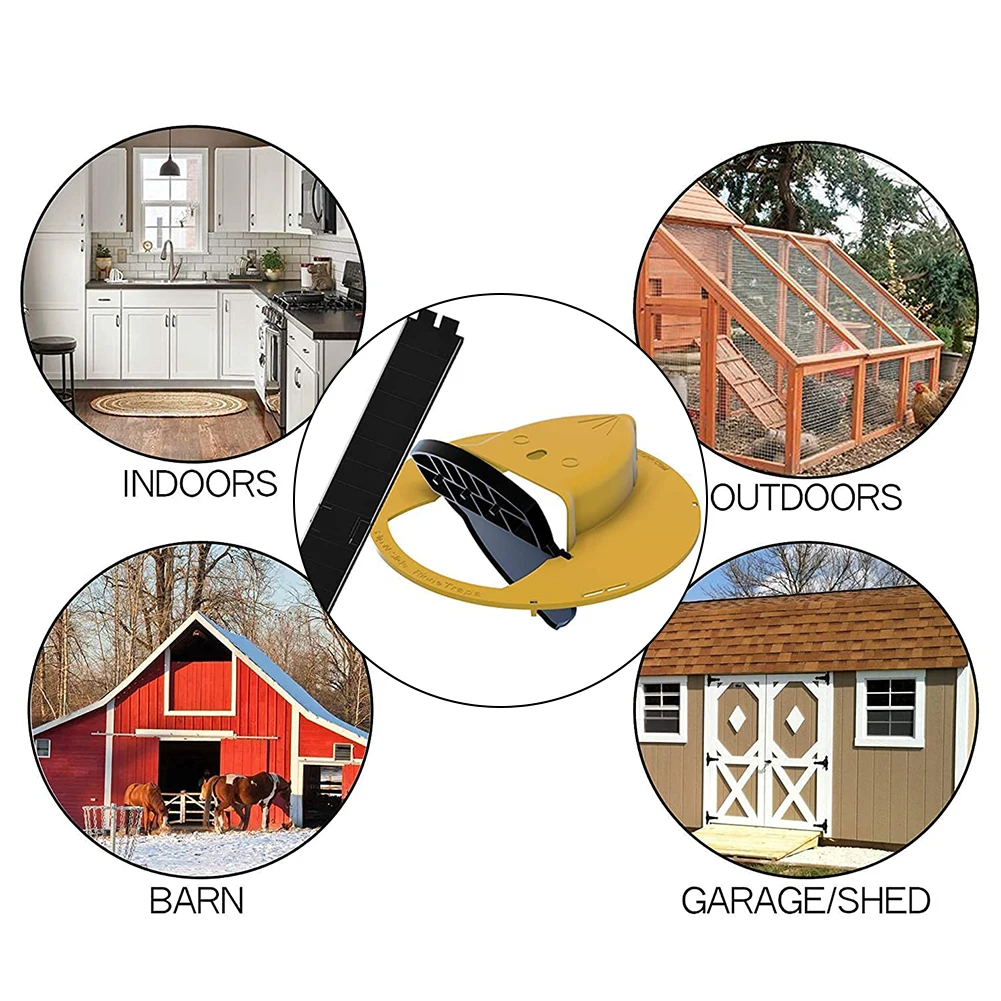 

Slide Bucket Lid Mouse Rat Trap,Flip Slide Mouse Trap Bucket with Compatible,Quick Effective Sanitary Safe Mousetrap Catcher