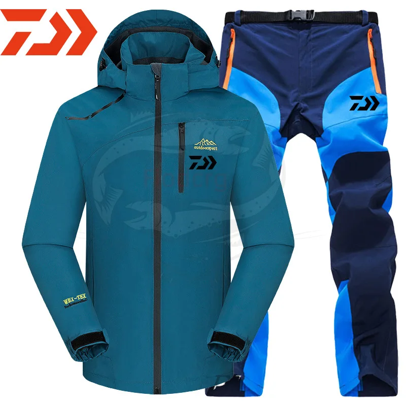 

Daiwa Fishing Suit Men Spring Autumn Thin Fishing Clothing Hooded Sports Hiking Fishing Jacket Outdoor Clothes Fishing Wear