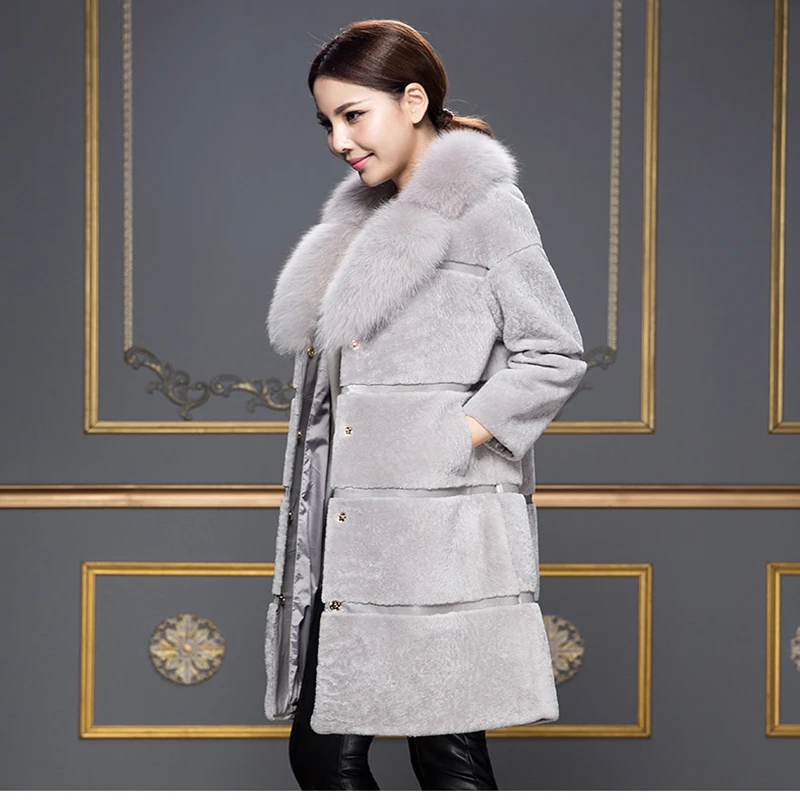 Winter New Women Fur Coat Ladies Long Sleeve Thicken Warm Jackets 2021 Casual Faux Mink Fur Coats Female Fox Fur Collar Parka