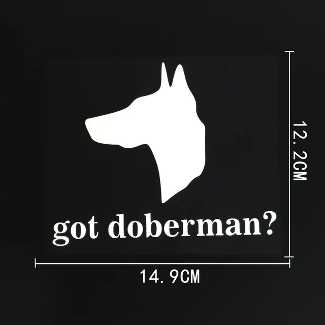 

14.9CM×12.2CM Fashion Graphical Got Doberman Vinyl Car Sticker Decals