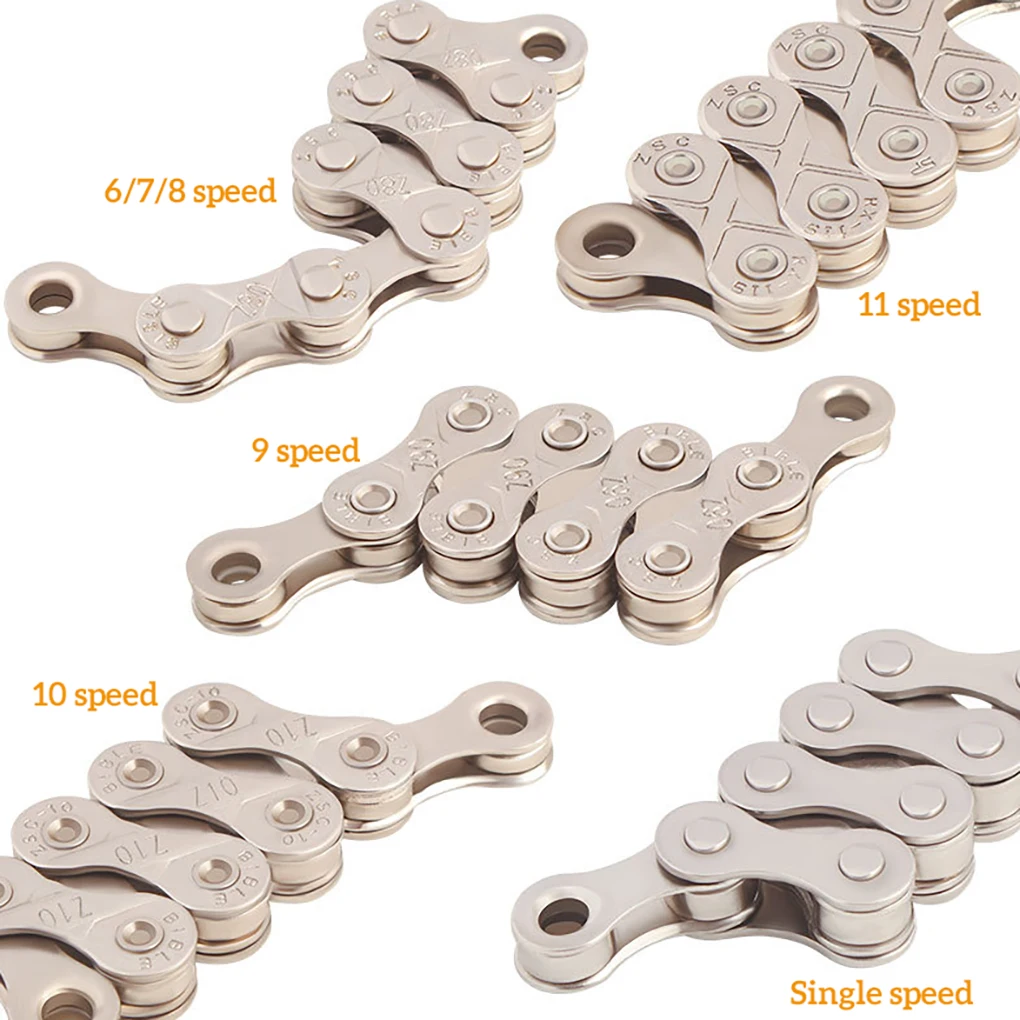 

Bike Bicycle Chain 8 9 10 11 12 Speed Velocidade 116 Links Plating Silver Bicycle Parts for MTB Mountain Bike 24 27 30 33 Speed