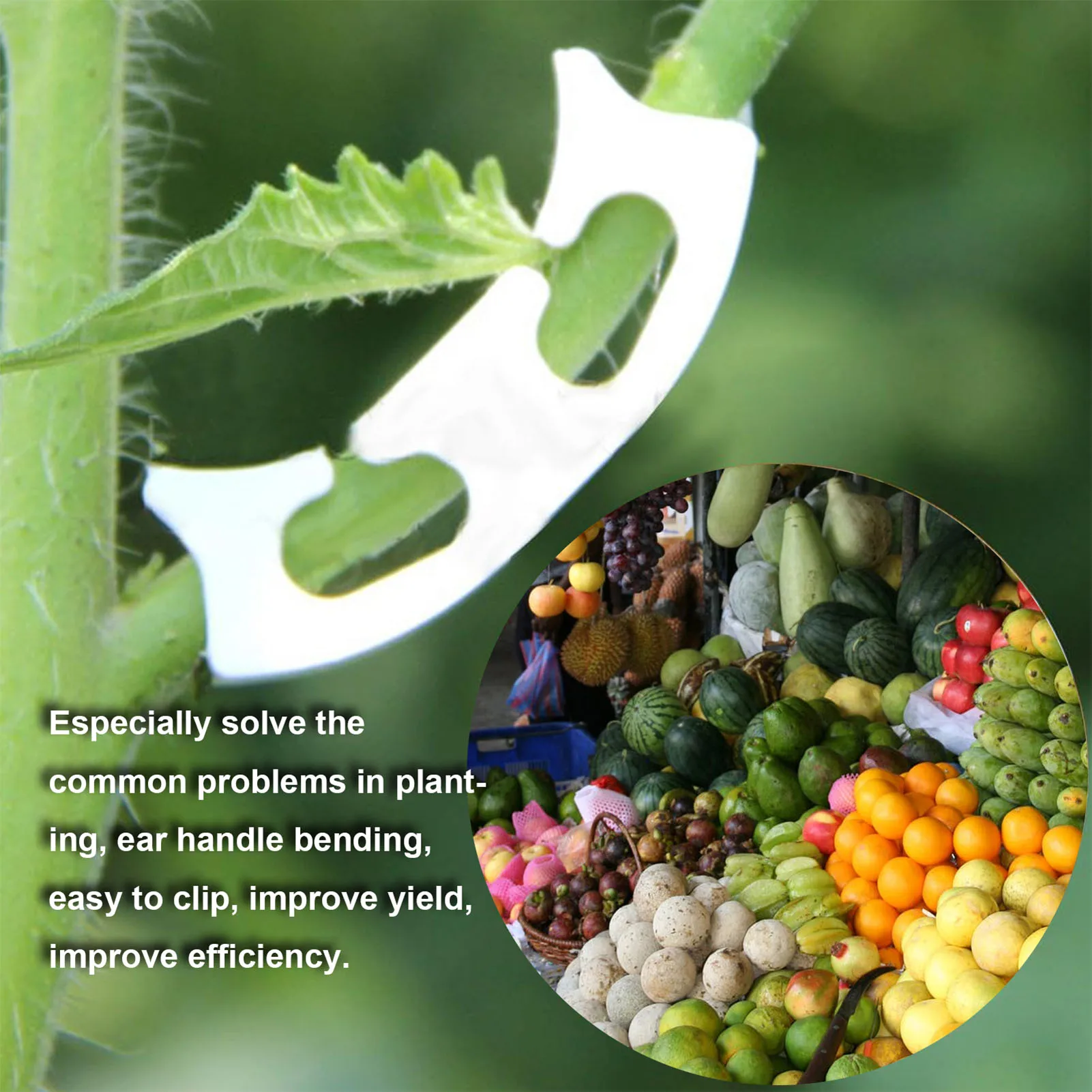 

50/100PCS Tomato Stem Supports Garden Plant Bundled Buckle Ring Tool PP Trellis Prevent Bending Fixing Clips Drop Shipping