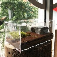 sl size reptile tank insect spiders tortoise lizard acrylic transparent breeding box vivarium lid reptile pet product terrarium