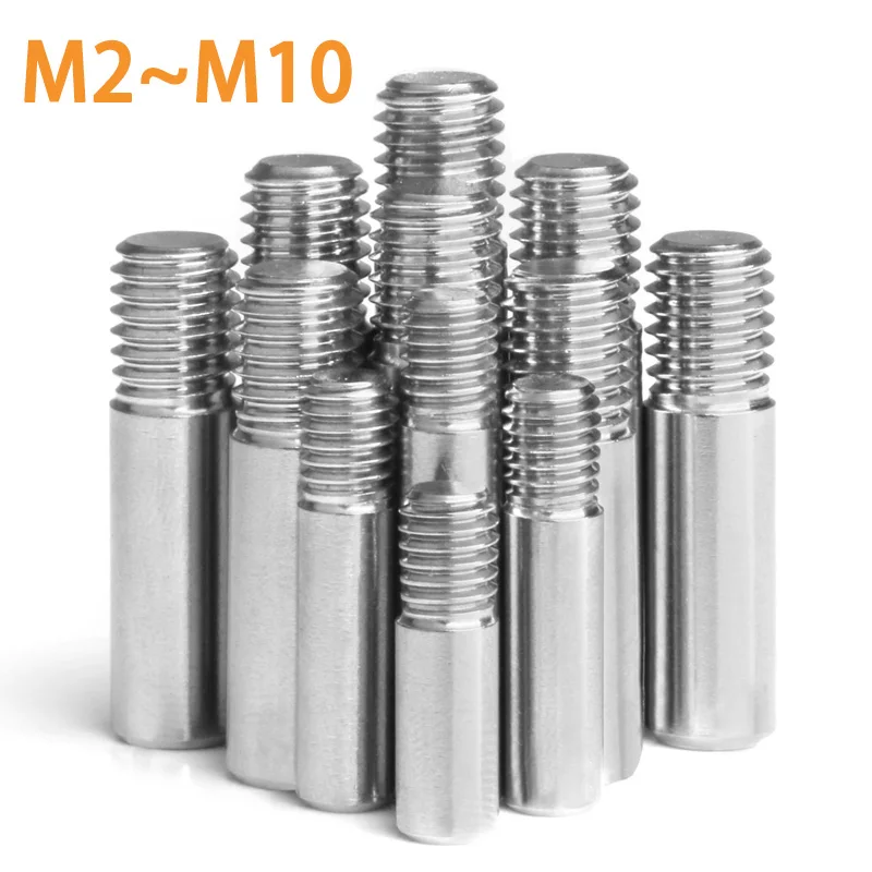 

5/2Pcs GB831 Slotted Cylindrical Pin Dowel External Thread Locating Pin 304 Stainless Steel M2 M2.5 M3 M4 M5 M6 M8 M10