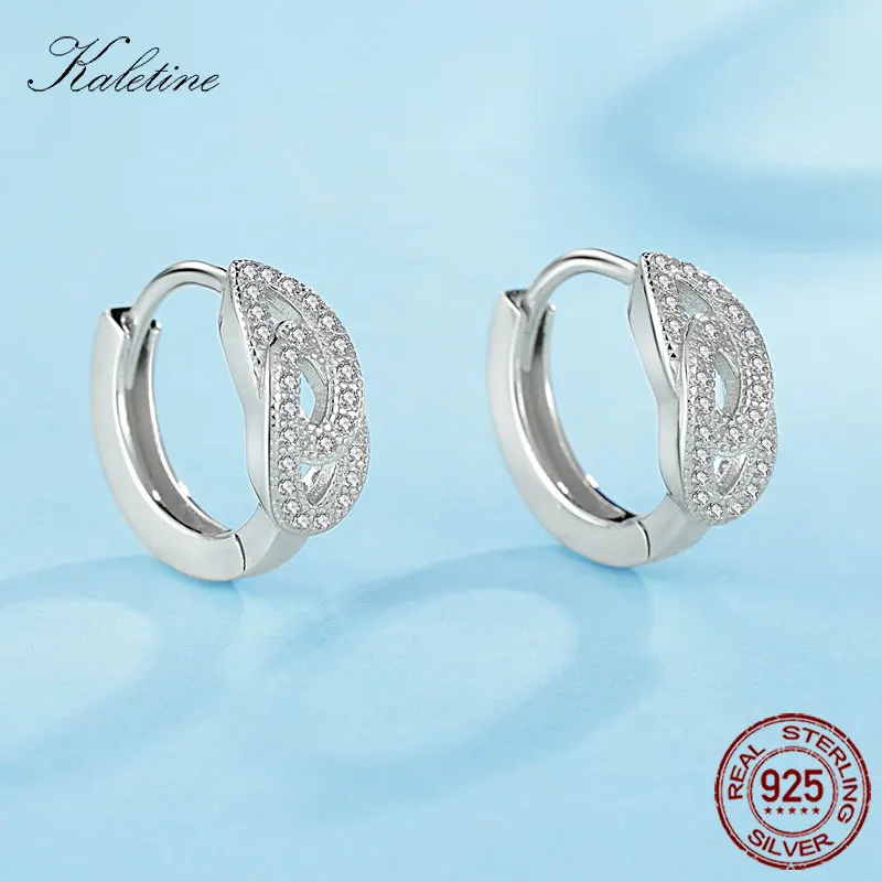 Carraton ESCH8073 AAA CZ камень Твердые стерлингового серебра 925 модные серьги huggie|huggie
