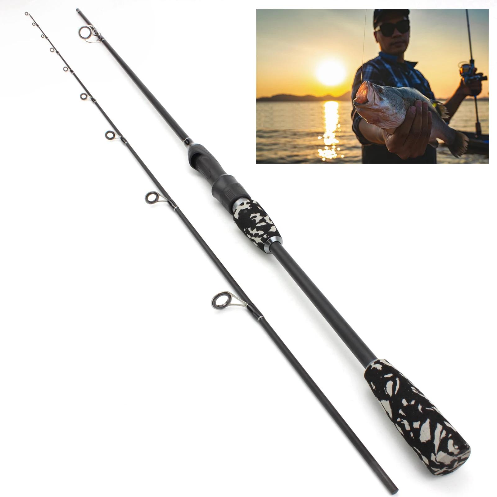 Акция! Удилище для приманки из углеродного волокна 1 8 м удилище быстрого действия