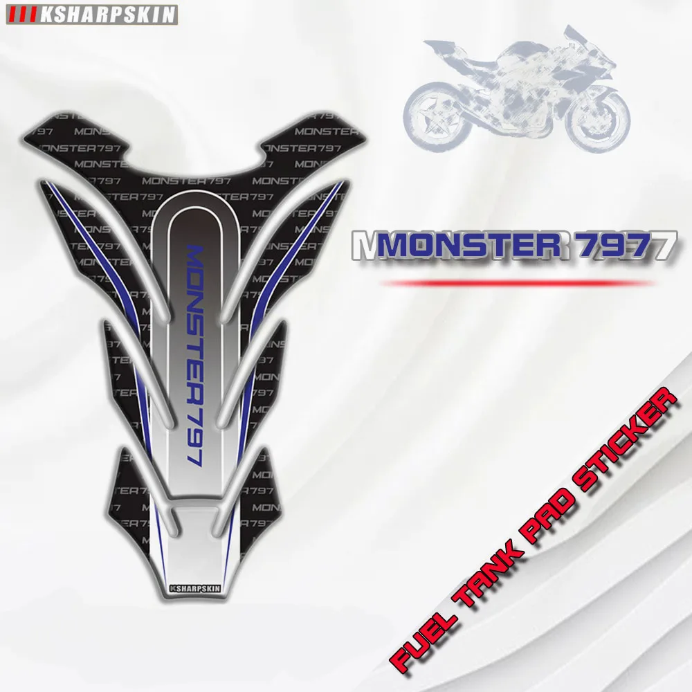 

Motorcycle waterproof protection sticker fuel tank fish bone film modified color 3D decals for DUCATI MONSTER 797 monster797