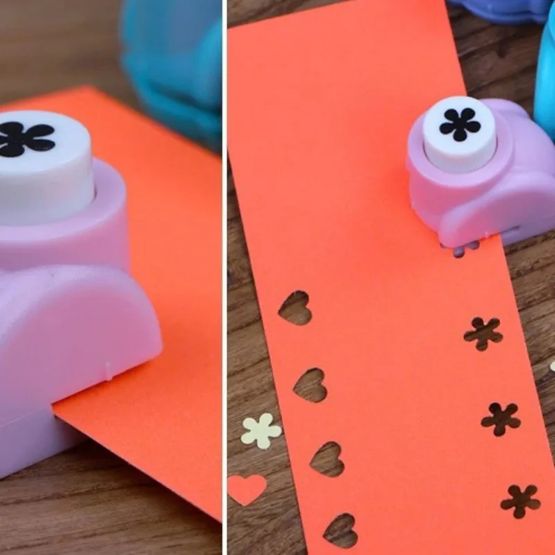 

Children DIY Mini Hole Punches Cutter Toy Craft Scrapbook Cards Making Star Flower Pattern Embossing Device