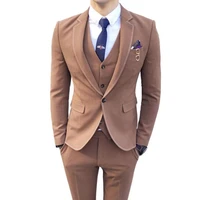 man solid color suits new wedding seam suit three piece mens suit british style wedding suit