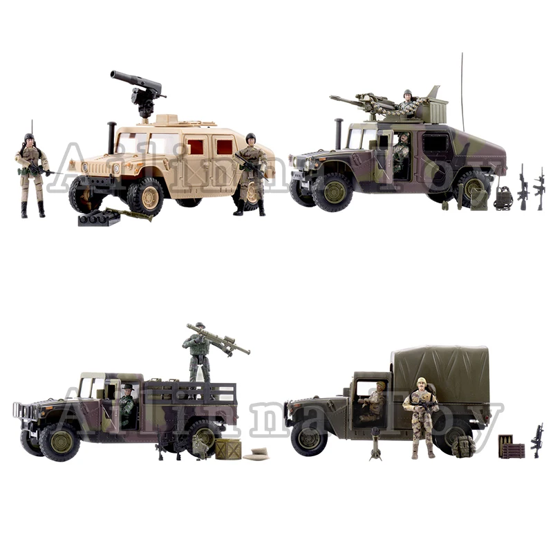 

World Peacekeepers 1/18 Action Figure Humvee With 2 Soldiers Anime Model For Gift Free Shipping