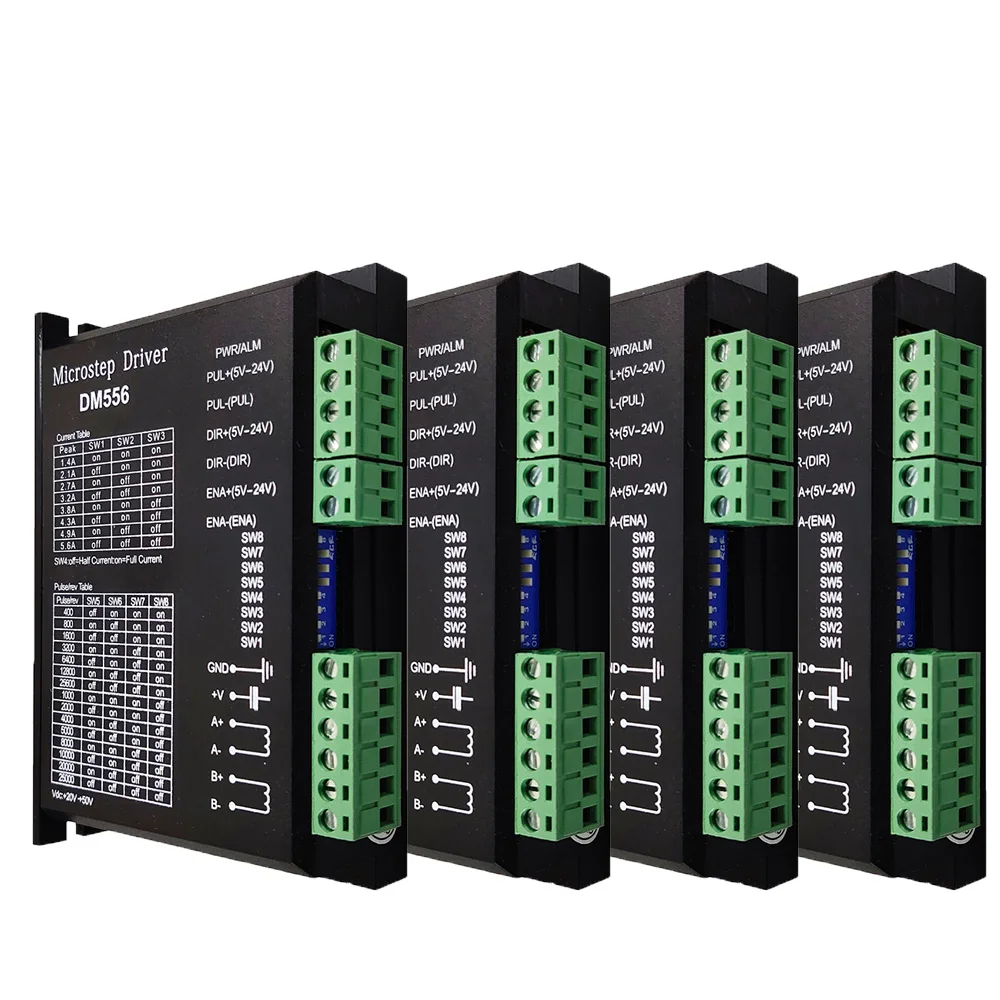 4 осевой Комплект для ЧПУ mach3 usb Драйвер Двигателя DM556 + USB контроллер шагового