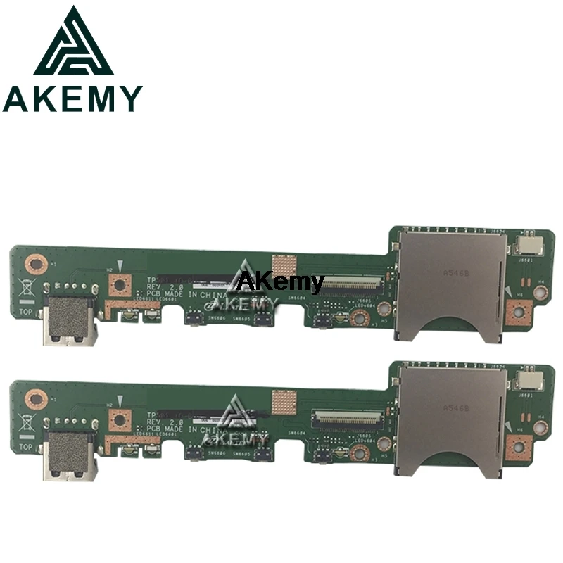 IO плата для For Asus VivoBook TP501UB Flip TP501 TP501UA материнская ноутбука USB Кнопка питания 60NB0AJ0 |