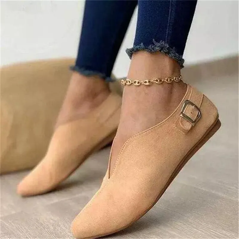 

New platform women's shoes buckle flat-bottomed comfortable fashion casual womens sneakers breathable sports women loafers