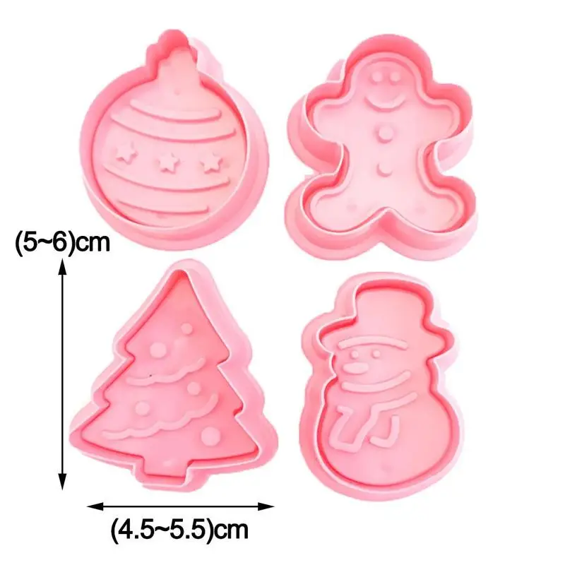 

4-piece set baking cake decoration die biscuit mold four-piece spring mold