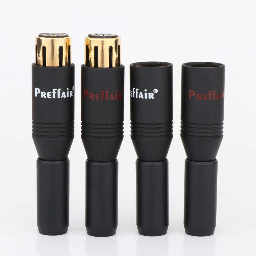 

Preffair Gold Plated XLR Connector XR1805 Plug Audio Balance XLR 3 Pin Plug Cable Mount Balanced Audio Connector Male or Female