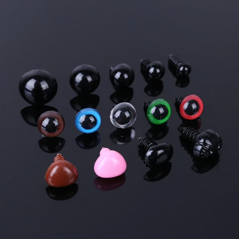 

2021 New 50pcs/set Triangle Nose Round Safety Eyes with Washers for Bear Puppet Dolls Toy