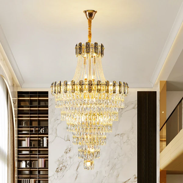 Хрустальная люстра для двойного входа в гостиную простая Роскошная длинная