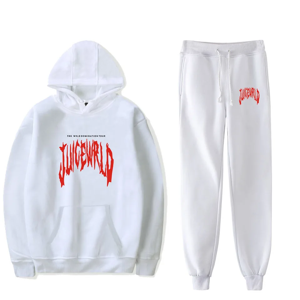 

Juice Wrld Hoodie and Pant Set Hoodies and Sweatpants Casual Two Piece Set Hooded 's Sportswear Women Men Boy Girl Full