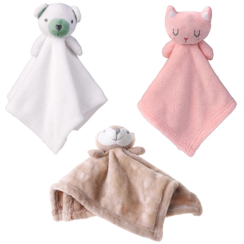 

Baby Velvet Appease Towel Cartoon Animal Doll Soothing Teether Blanket Newborn Infants Nursing Sleep Toy