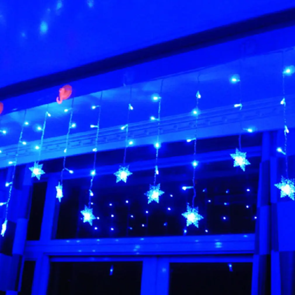 

Christmas snowflakes LED String Light Flashing Light Curtain Light Waterproof Holiday Party Connectable Wave Fairy Light 3.5M