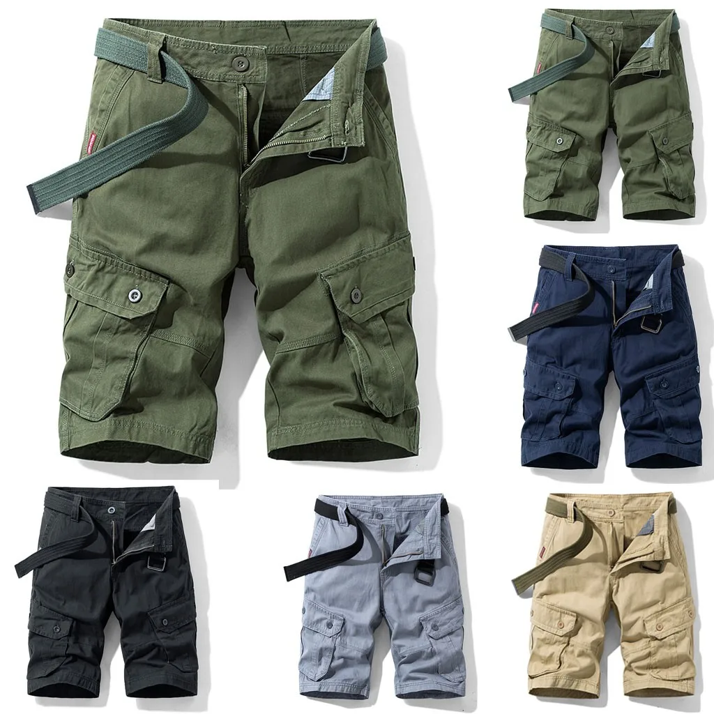 Новинка 2020 мужские хлопковые комбинезоны с несколькими карманами на пуговицах