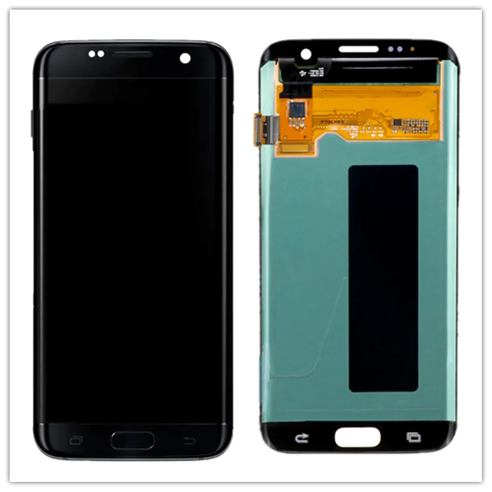 100% Оригинальный 5 ɺMOLED для Samsung Galaxy S7 edge G935 G935F фотоэлемент ЖК-дисплея с рамкой