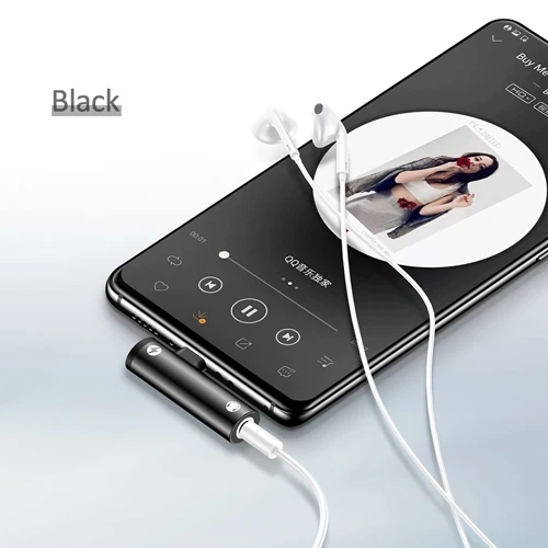 Black USAMS type c 3,5 мм Aux адаптер 4 в 1 USB C до 3,5 мм для huawei Xiaomi type-c OTG конвертер зарядное устройство Jack аудио наушники адаптер - Цвет: Black