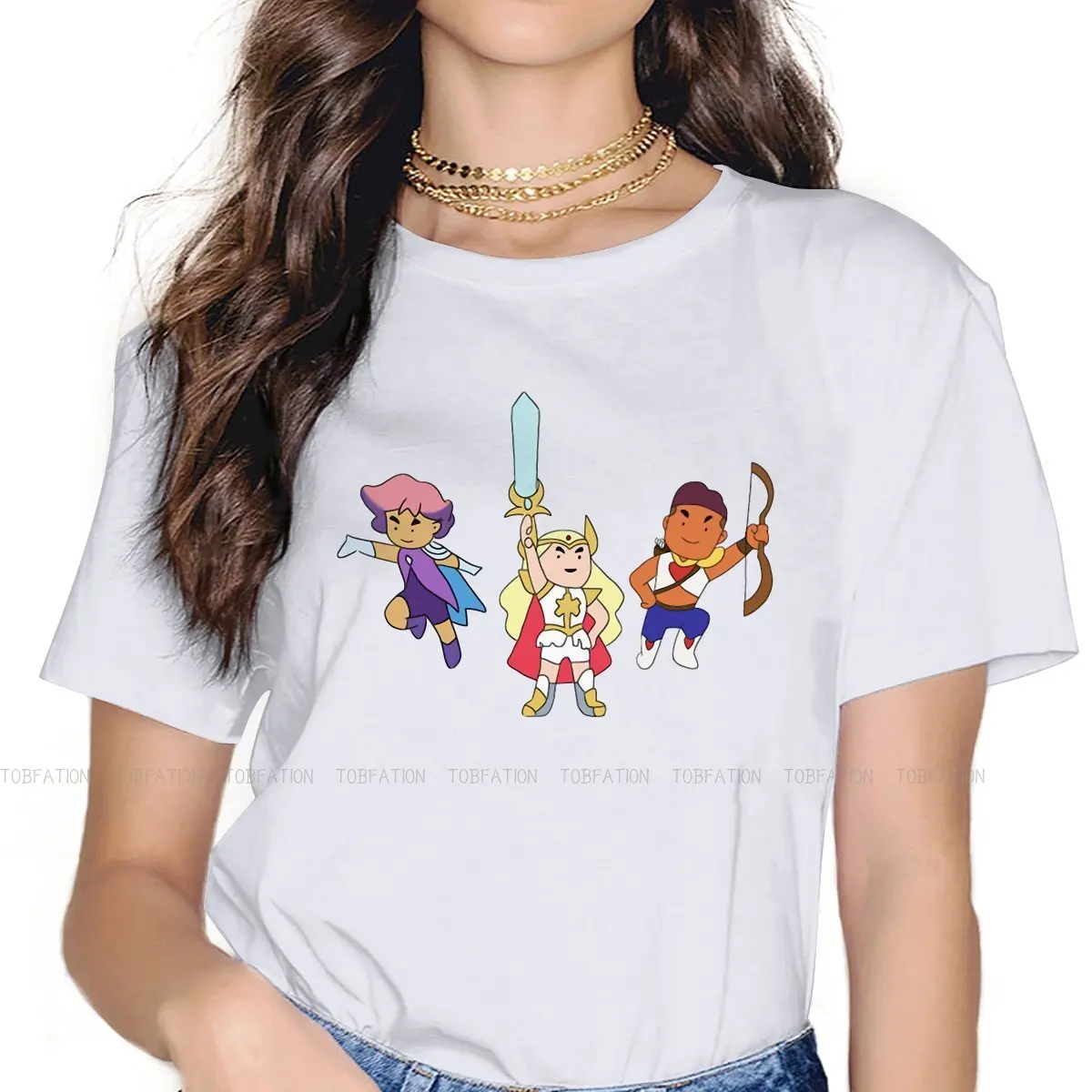 

Tiny Best Friends Squad TShirt For Girls She Ra and the Princesses of Power Adora TV Tees Female T Shirt Cotton Graphic Loose