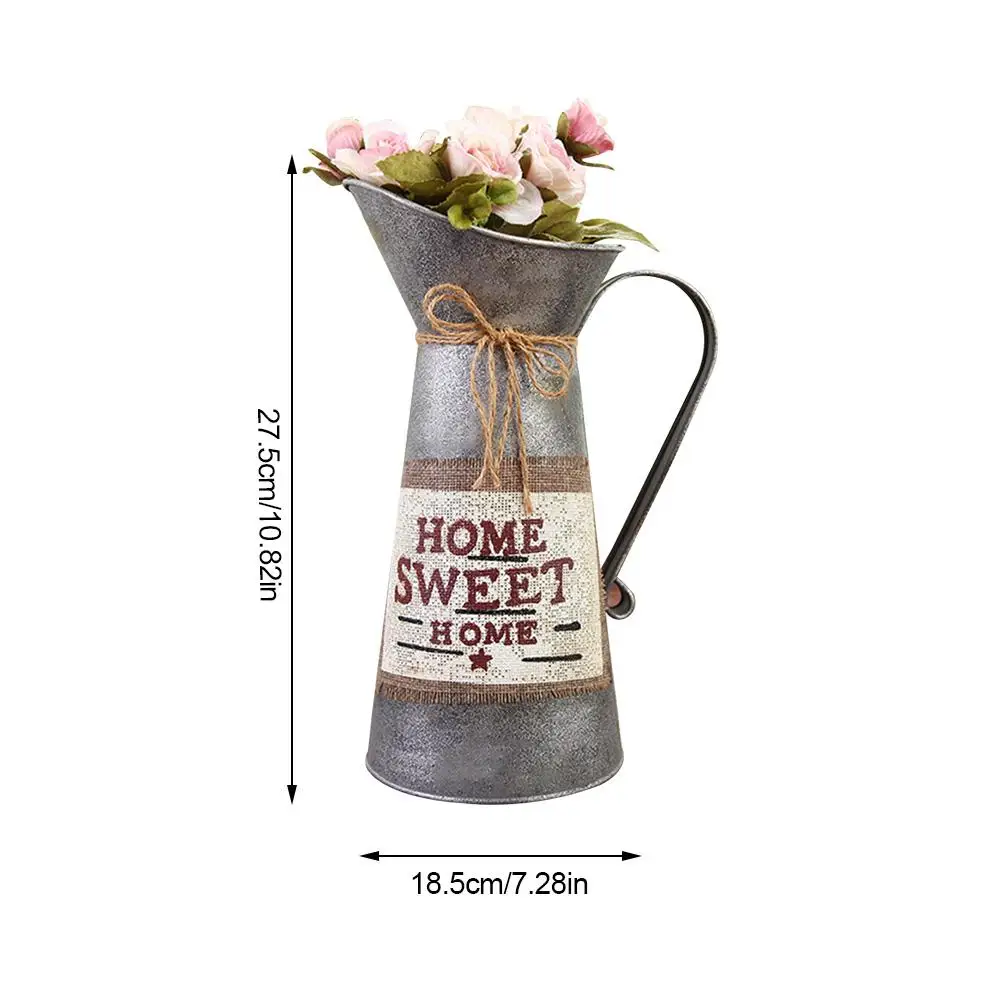 Винтажная потертая шикарная кофейная ваза металлический Свадебный деко