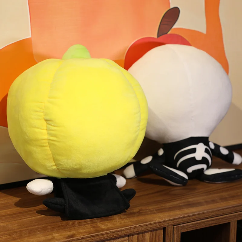 

2pcs Halloween Decoration Stuffed Plush Pumpkin Toy Friday Night Funkin Game Spooky Month Skid and Pump Kids Doll