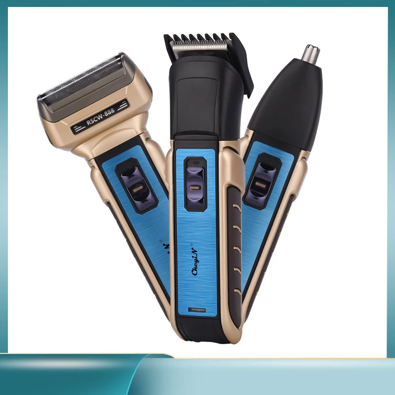 

Professional Hair Trimmer Kit Multifunction Cordless Hair Clipper Barber Interchangeable Shaver Nose Hair Trimmer Beard Razor