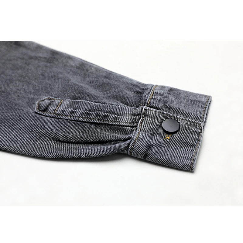 Женская джинсовая куртка в стиле бойфренд Свободная Повседневная большого