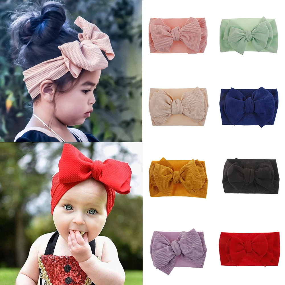 

Baby Wide Headbands Big 2-layer Bows Knot Headbands Girl Kids Headband DIY Hair Band Headwrap Cute Headdress Turban Head Band