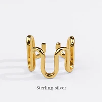 925 sterling silver rings for women fashion creative hollow irregular geometric party punk cool finger rings jewelry gifts
