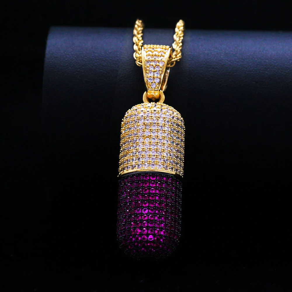 Ожерелье с длинной цепочкой для мужчин и женщин колье из меди кубическим