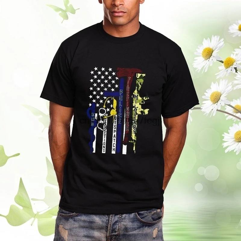 Американский флаг военная полиция армии футболка|Мужские футболки| |