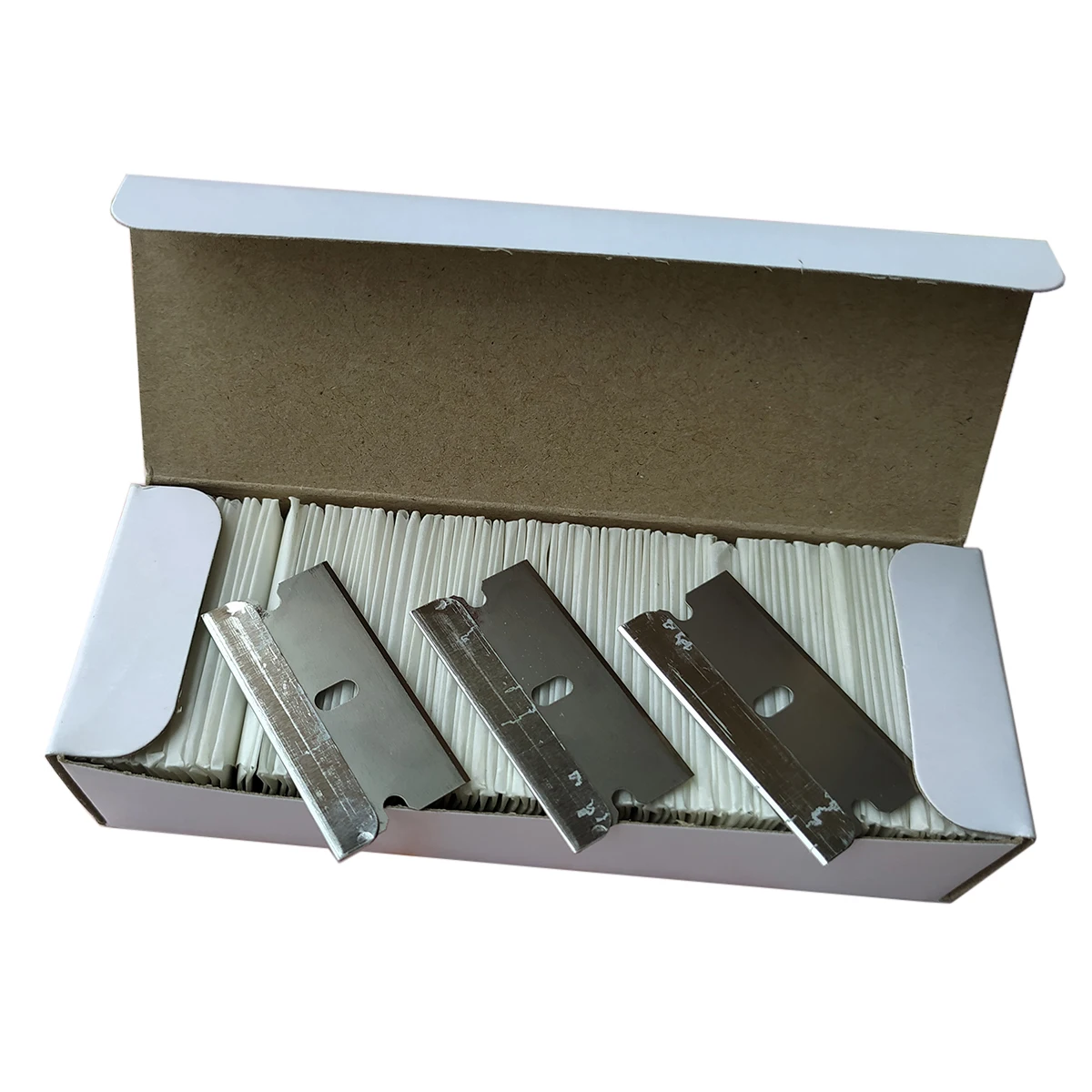 

CNGZSY 100 шт., бритва из углеродистой стали, 1,5 дюйма, пластиковый наконечник с одной окантовкой для автомобильного клеевого скребка, керамическая печь, стеклянная бритва