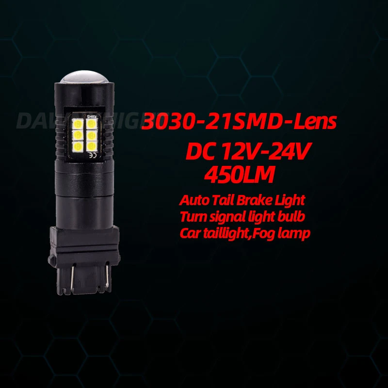 2 шт. Автомобильные светодиодные сигнальные лампы T25 3157 3030 21SMD P27/5 Вт|Сигнальная