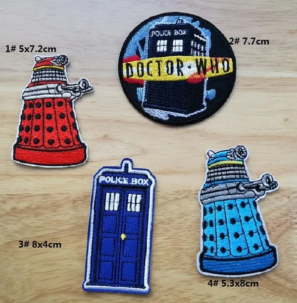 Логотип Doctor Who Mystery модная вышитая ткань со значком Железный на нашивках | Дом и