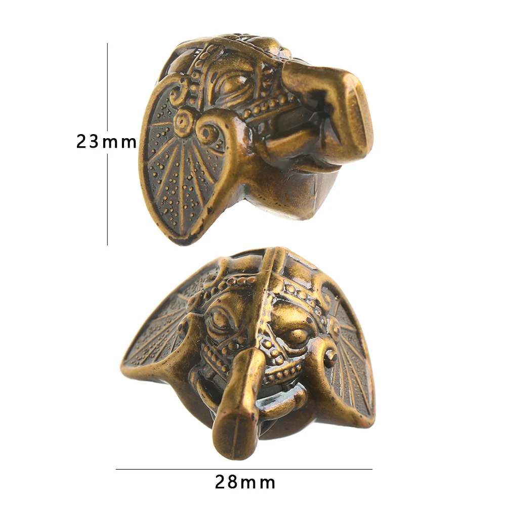 Винтажная бронзовая шкатулка для ювелирных изделий с античным слоном Деревянный