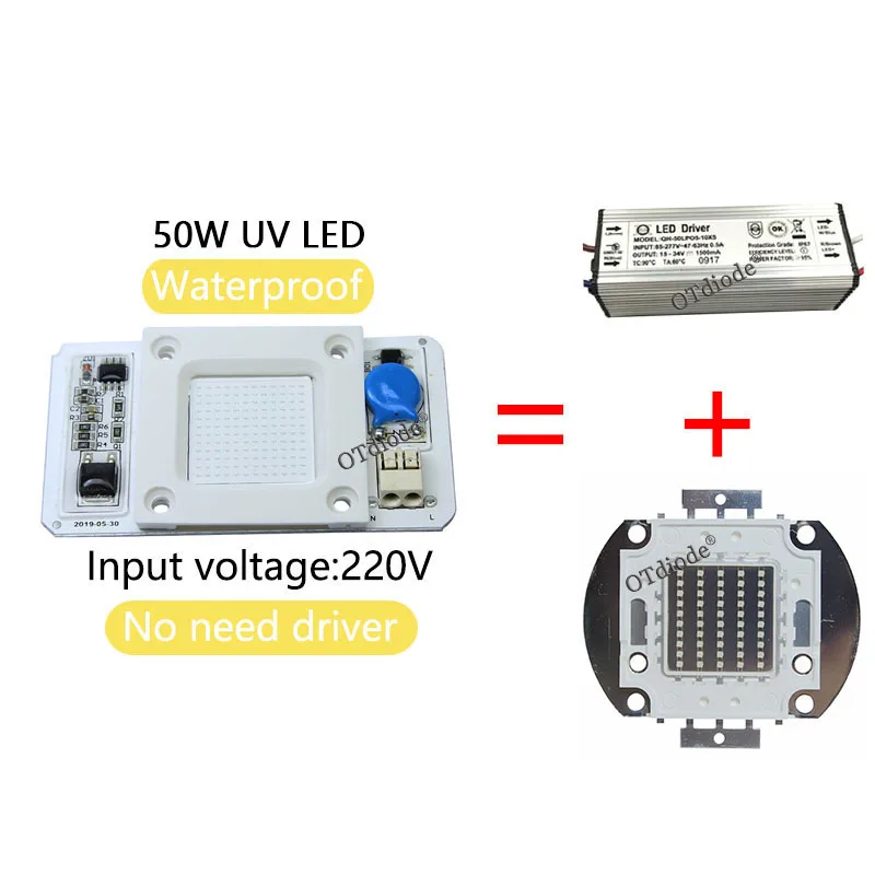Новинка 2019 50 Вт светодиодный черный светильник УФ-лампа чип 365 нм 395