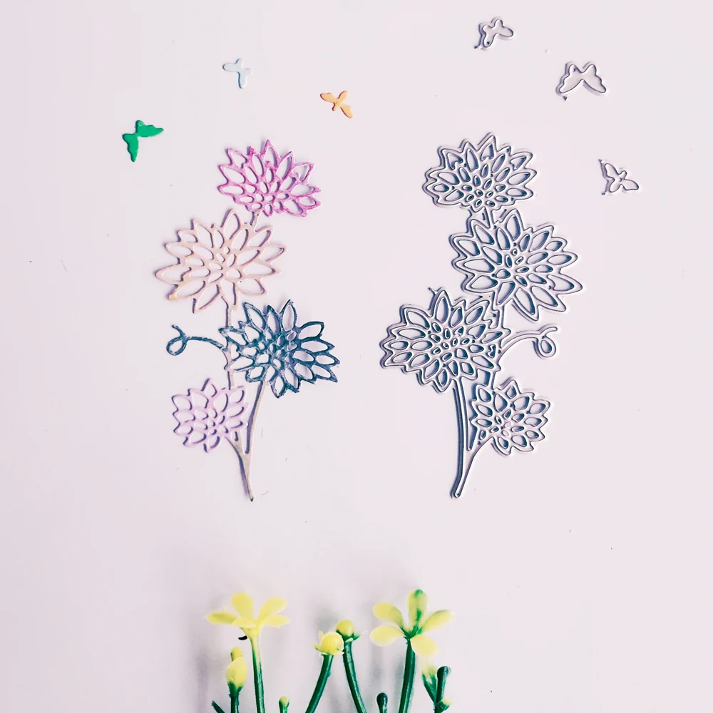 Декоративная металлическая Форма для резки бабочек цветов ветвей сделай сам